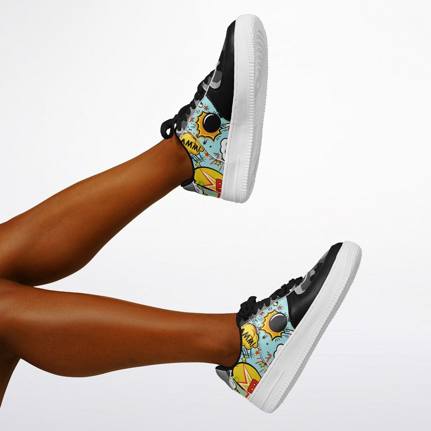 Core Low Shoes cartoon and camo design womens