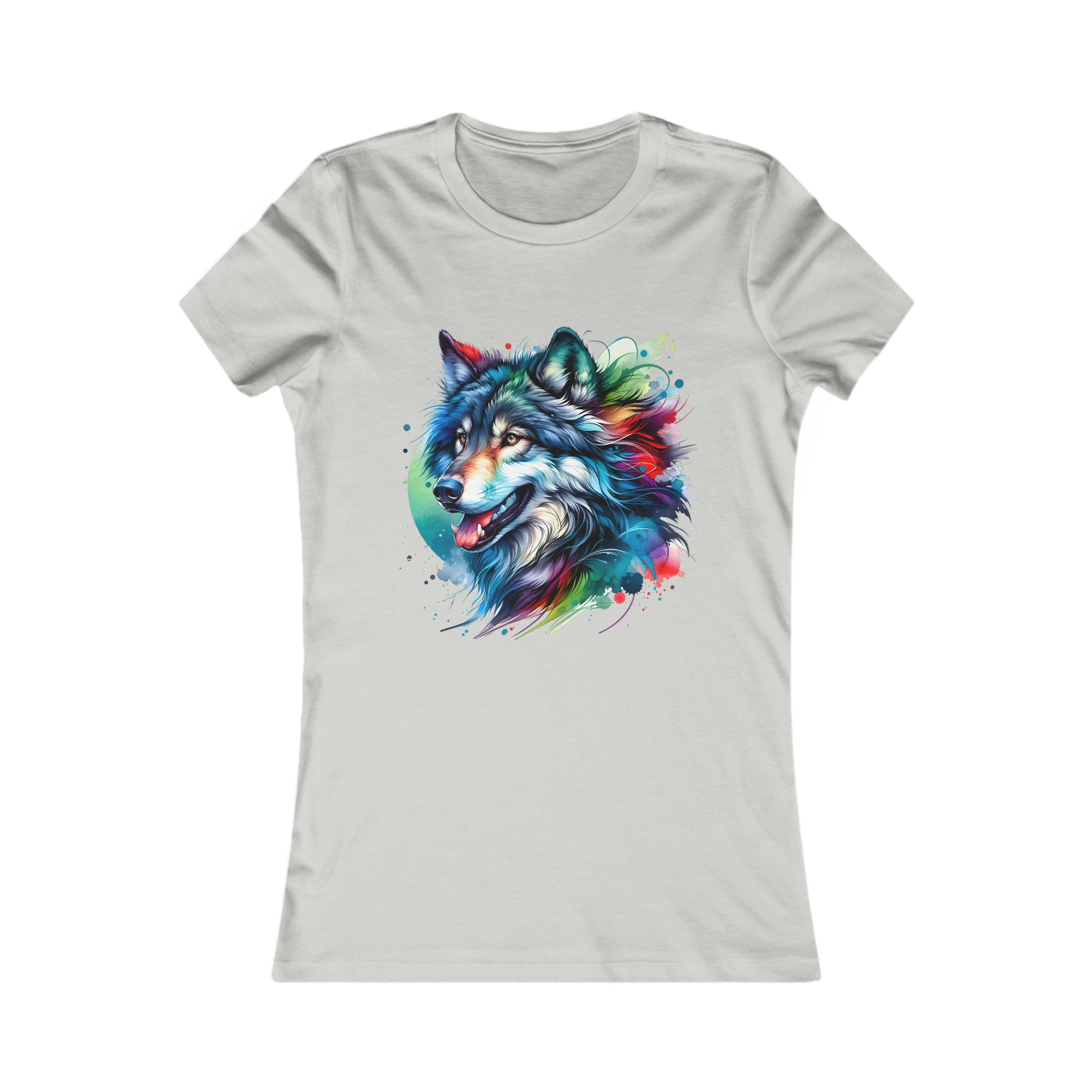 Mystic Pastel Wolf - Slim Fit Women's Tee ( this tee runs small)