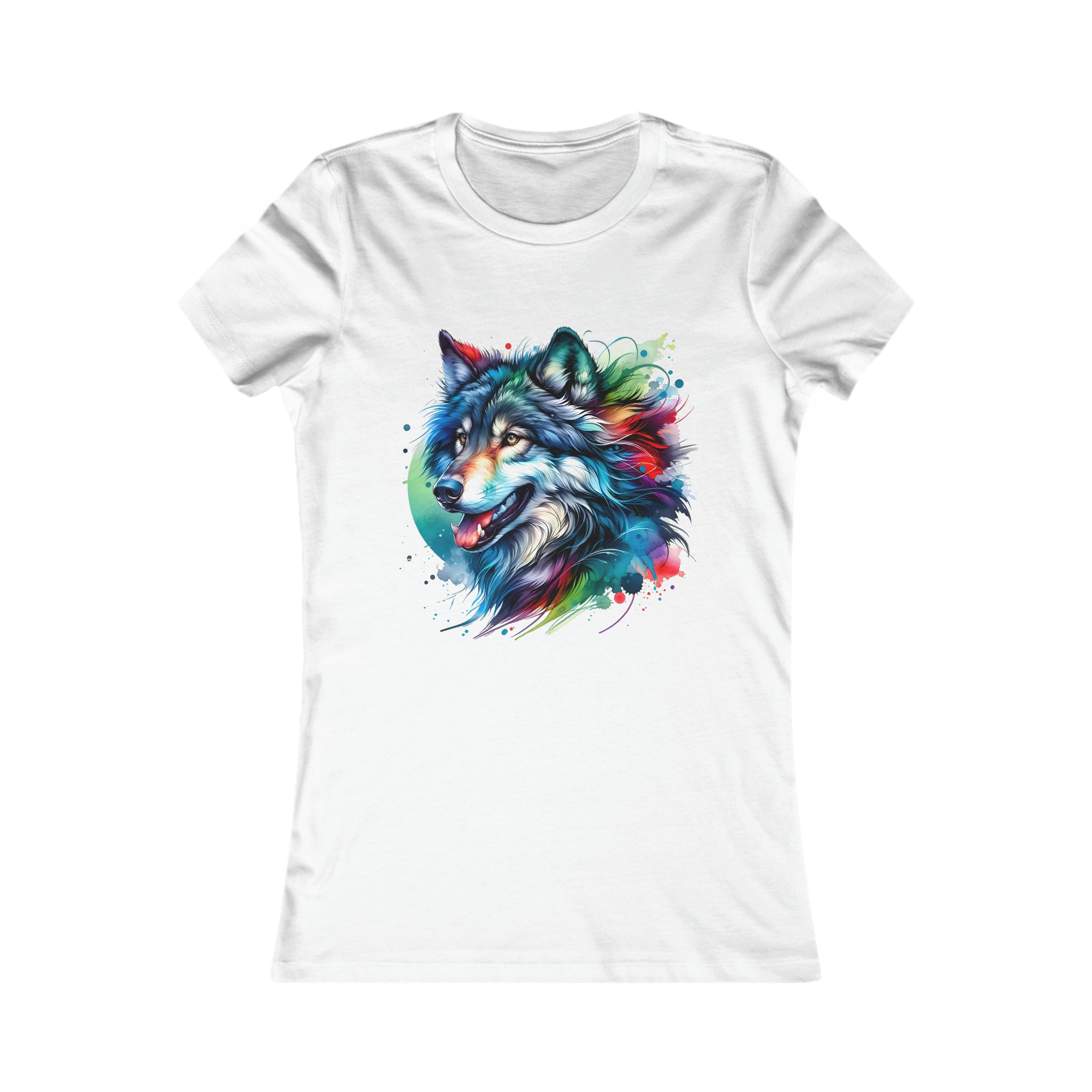 Mystic Pastel Wolf - Slim Fit Women's Tee ( this tee runs small)