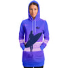 Purple longline surf hoodie