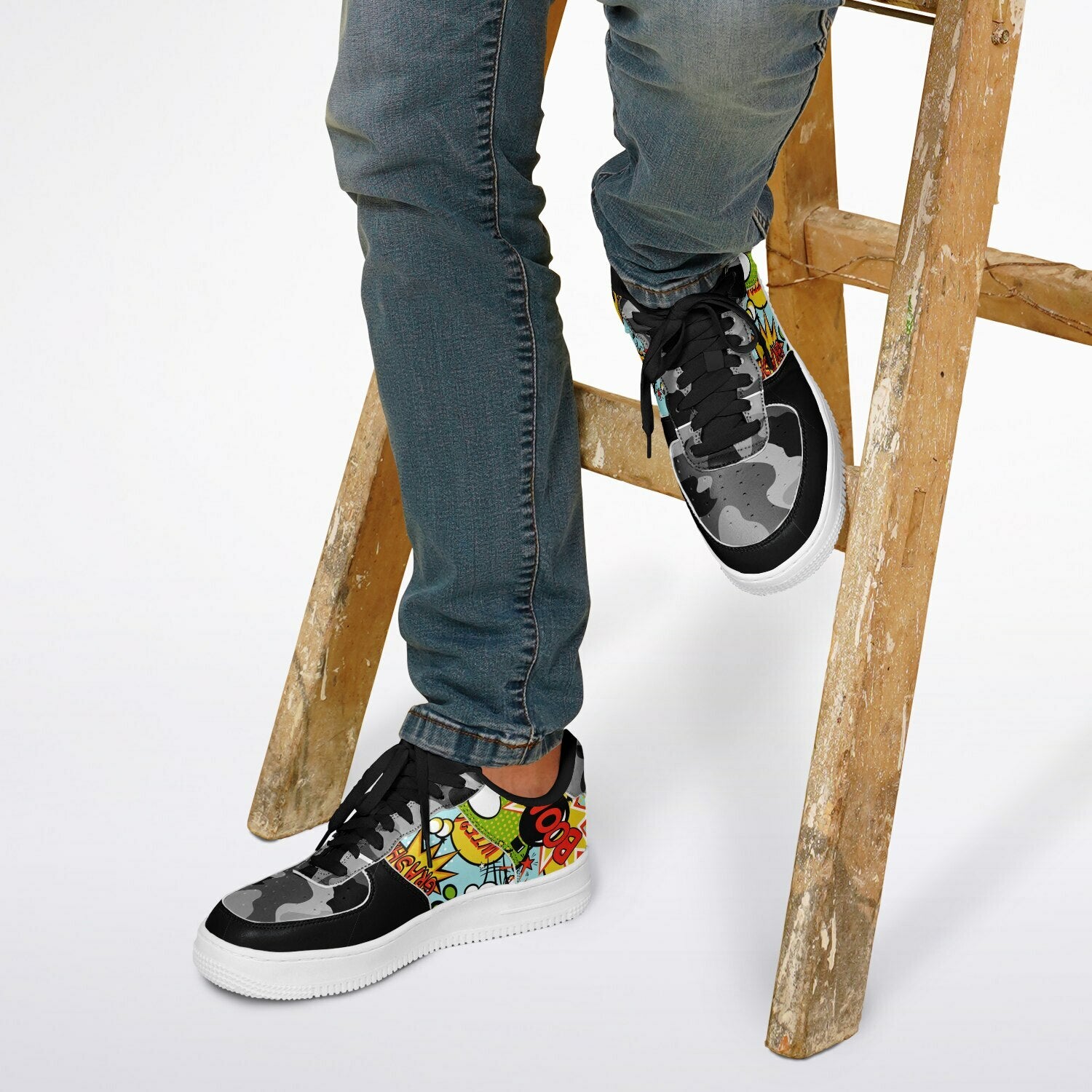 Core Low Shoes cartoon and camo design Mens