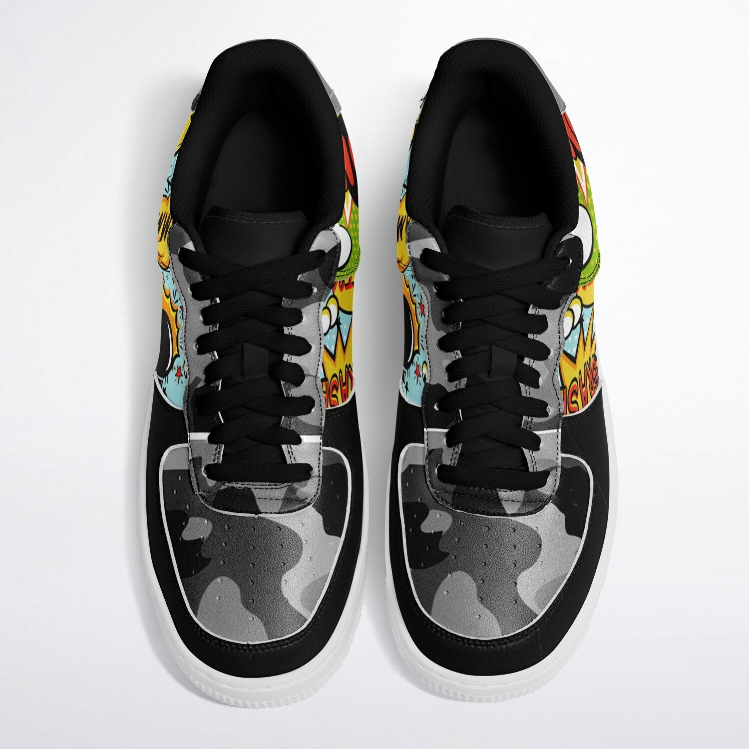 Core Low Shoes cartoon and camo design womens