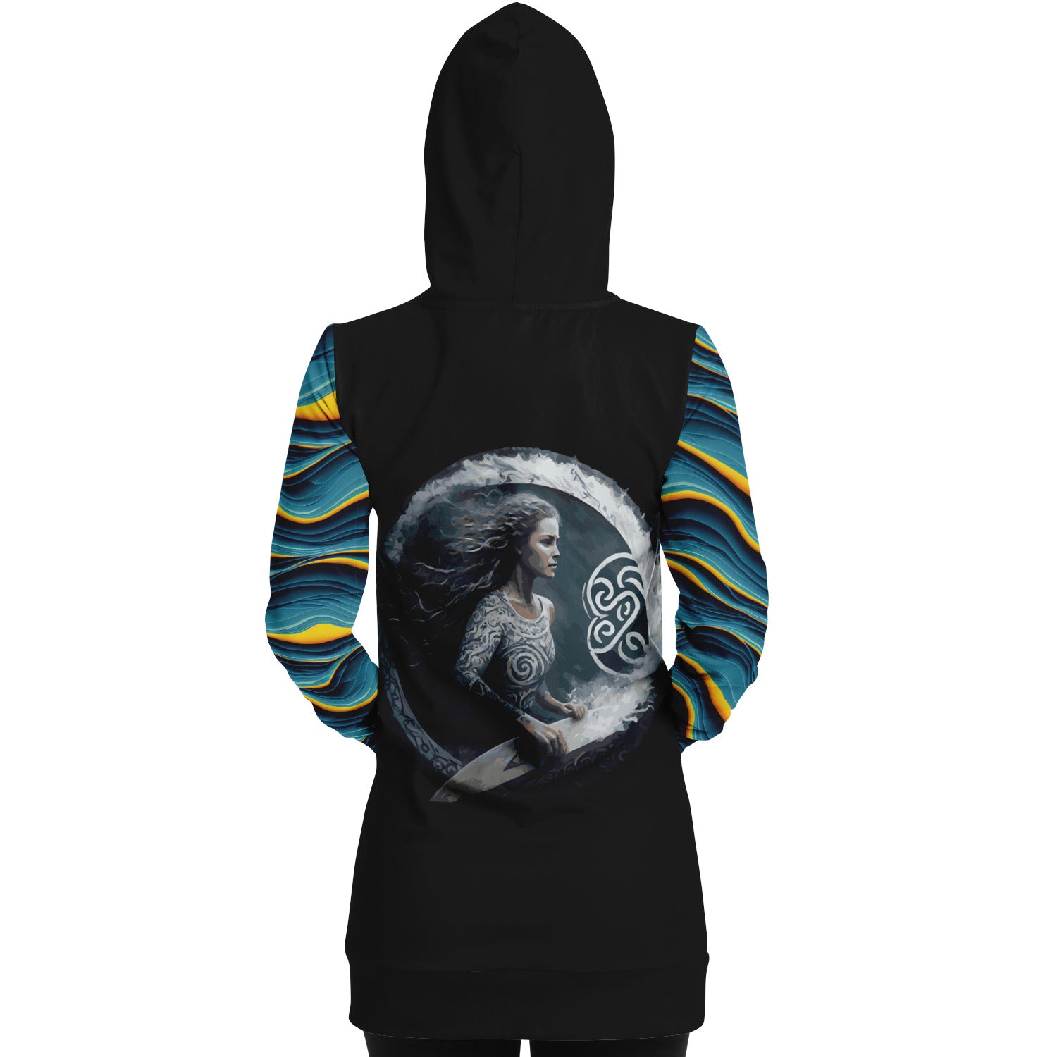 Ride the Waves in Style: Celtic Surfer Longline Hoodie