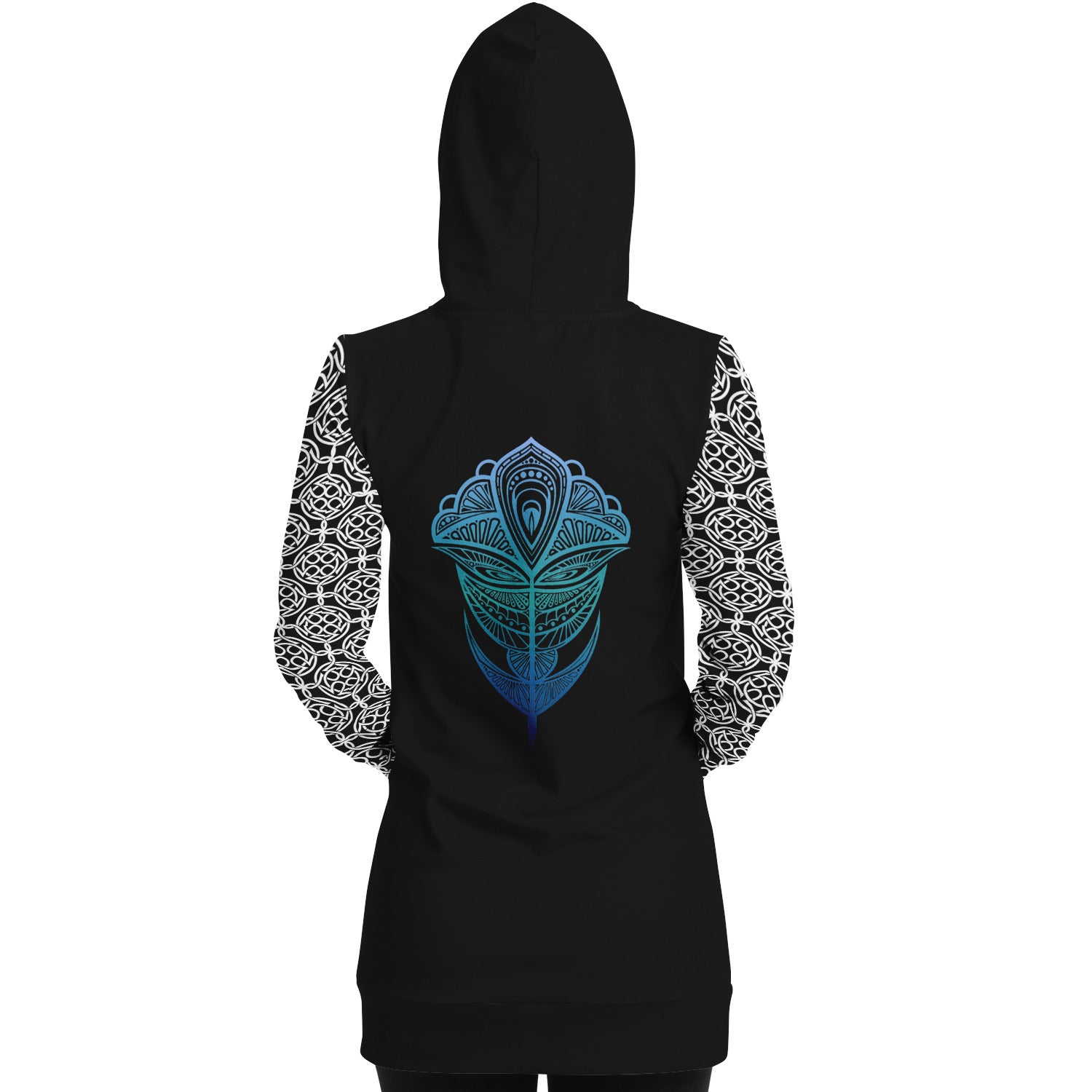 Longline Emerald Surf Yoga Inspired Hoodie