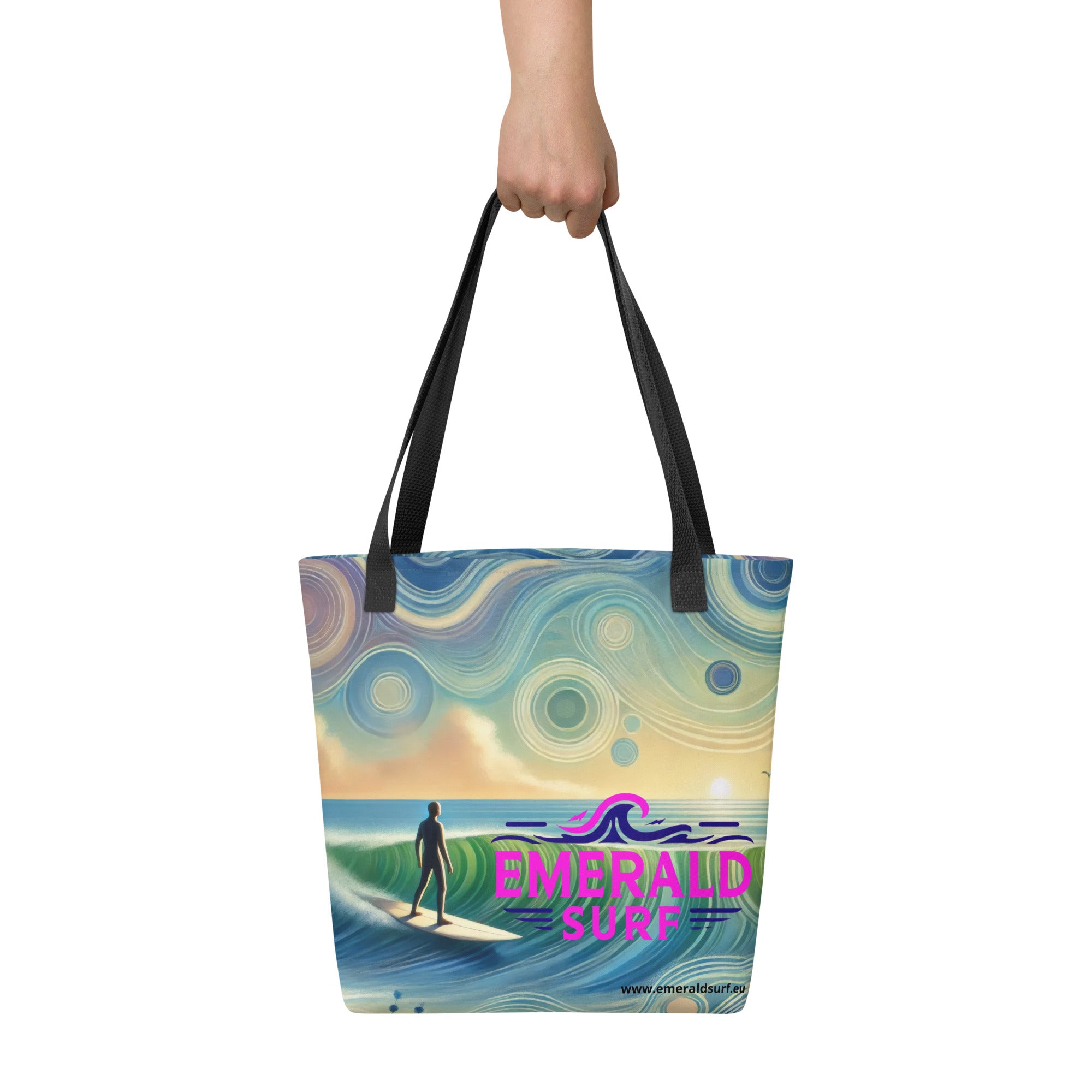 Emerald Surf Tote bag