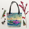 Emerald Surf Tote bag