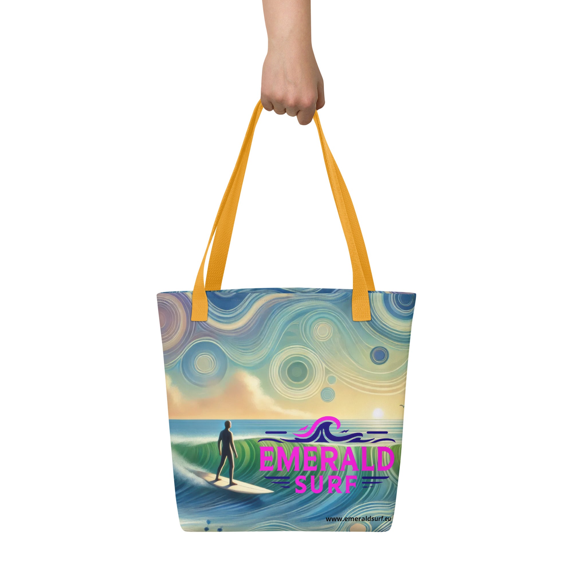 Emerald Surf Tote bag