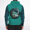 Surfer's Wave Premium Zip-Up Hoodie with High Definition Printing