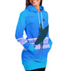 Blue Surf Longline Hoodie