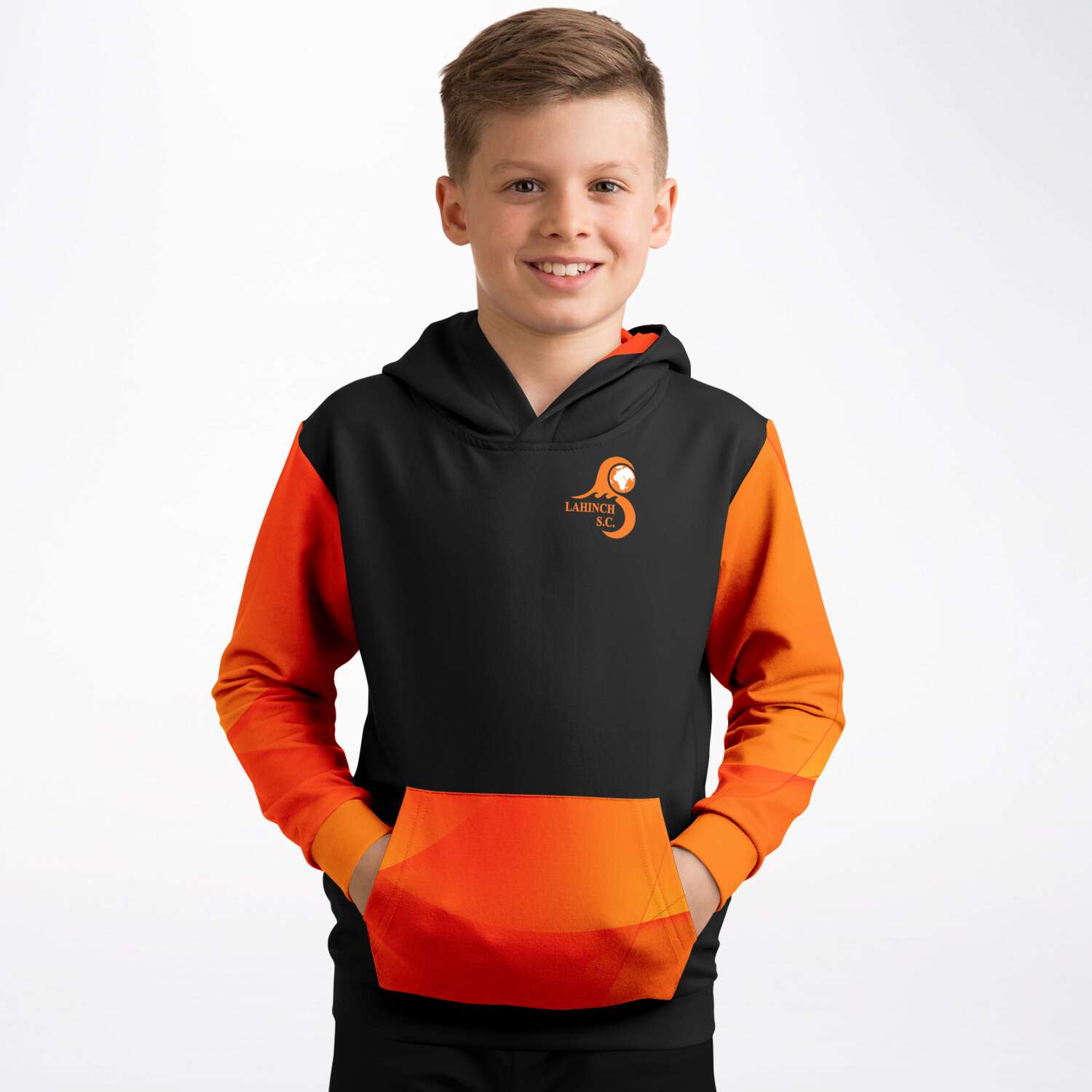 Black & Orange kids hoodie