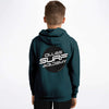 Ollie surf academy kids green hoodie