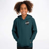 Ollie surf academy kids green hoodie