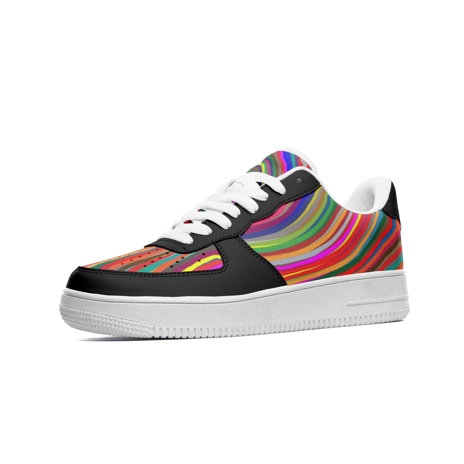 Rainbow Ladies Low Top Leather Sneakers