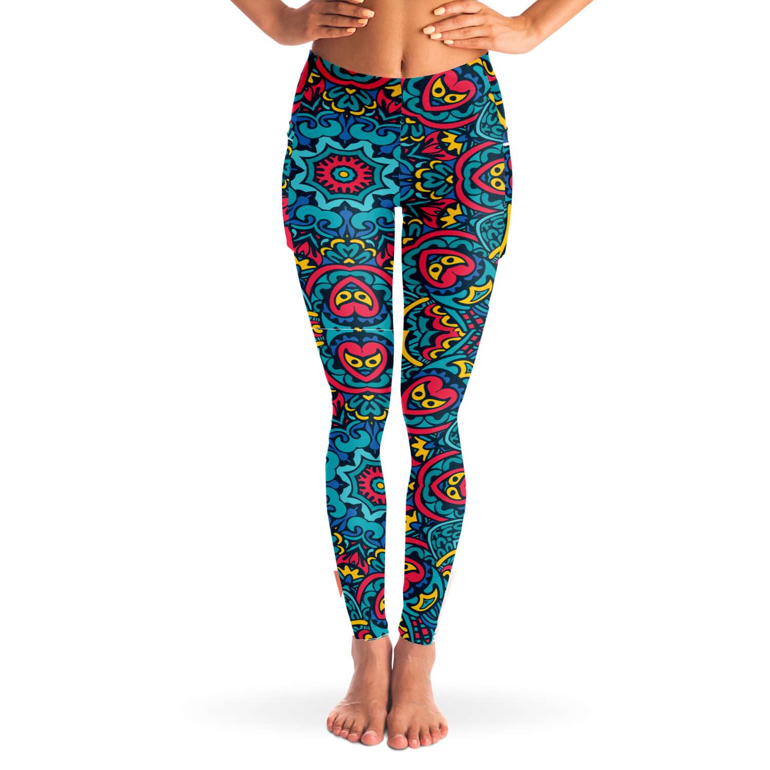 Funky leggings with mesh pocket