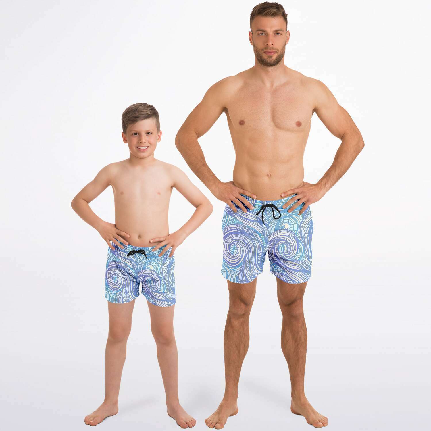 Wave Swim Trunks Adult & Child Combo