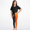 kids leggings black & orange