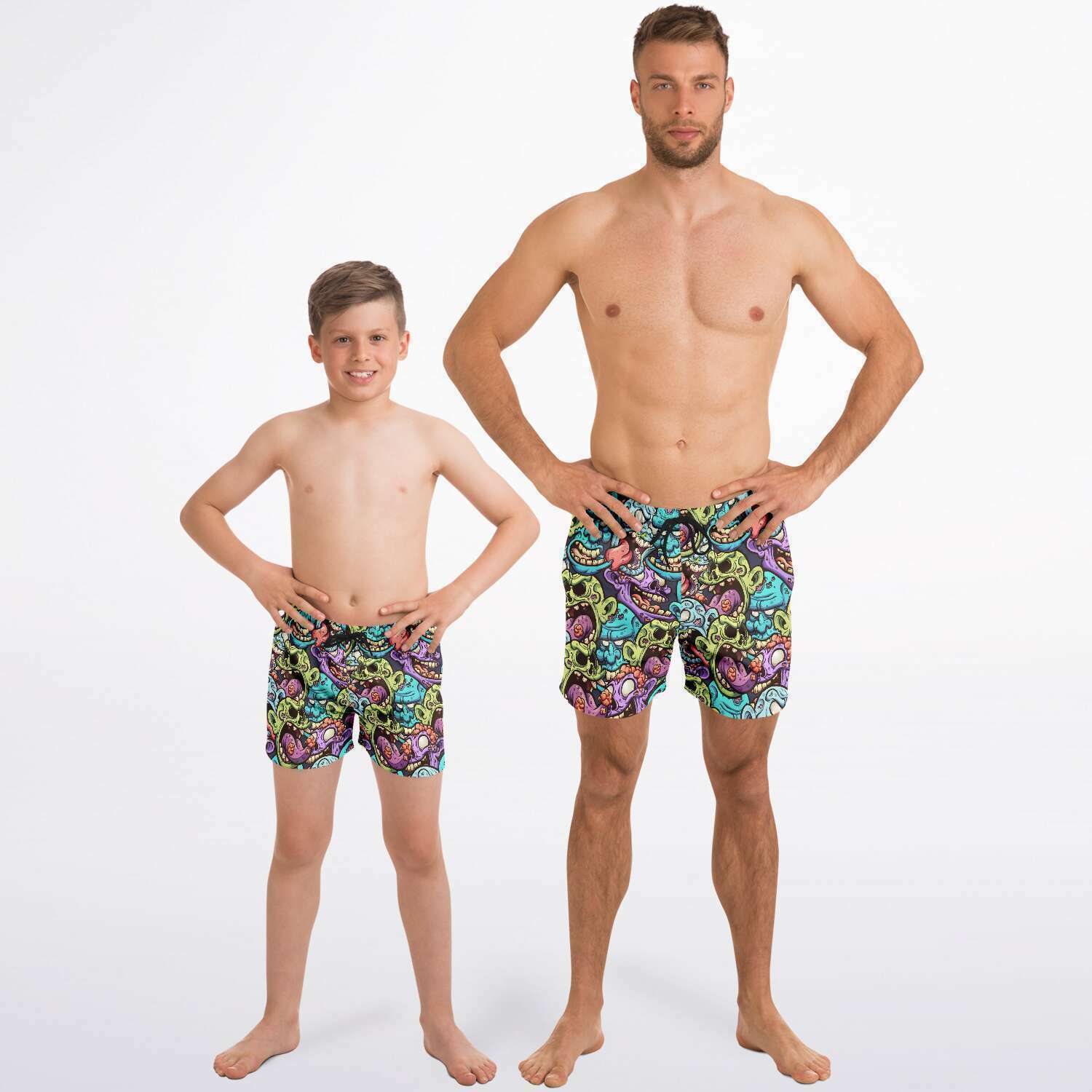 Monsters, Adult & Child Swim Shorts