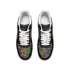 Rainbow Squares Ladies Low Top Leather Sneakers