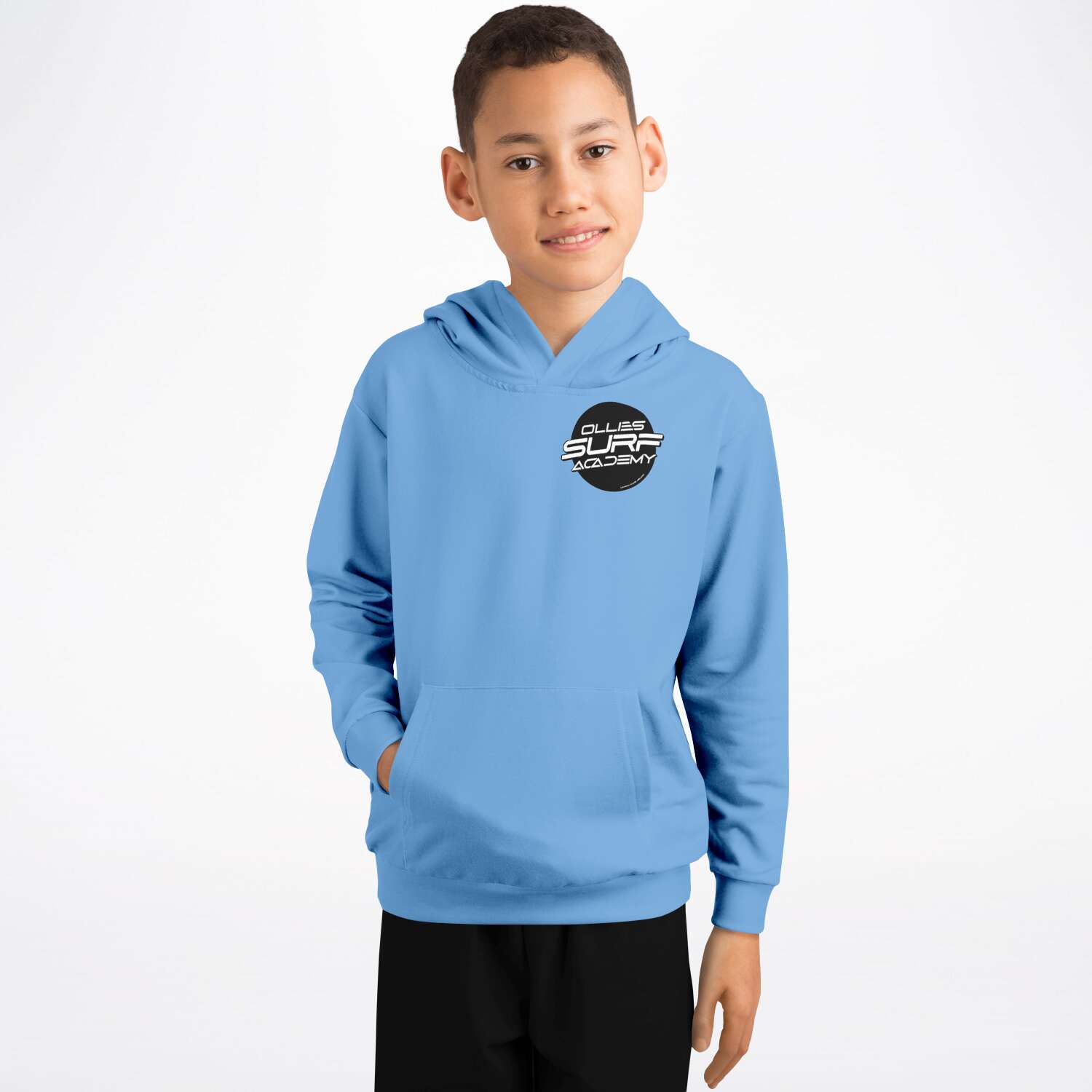 Ollie surf academy Blue Kids Hoodie