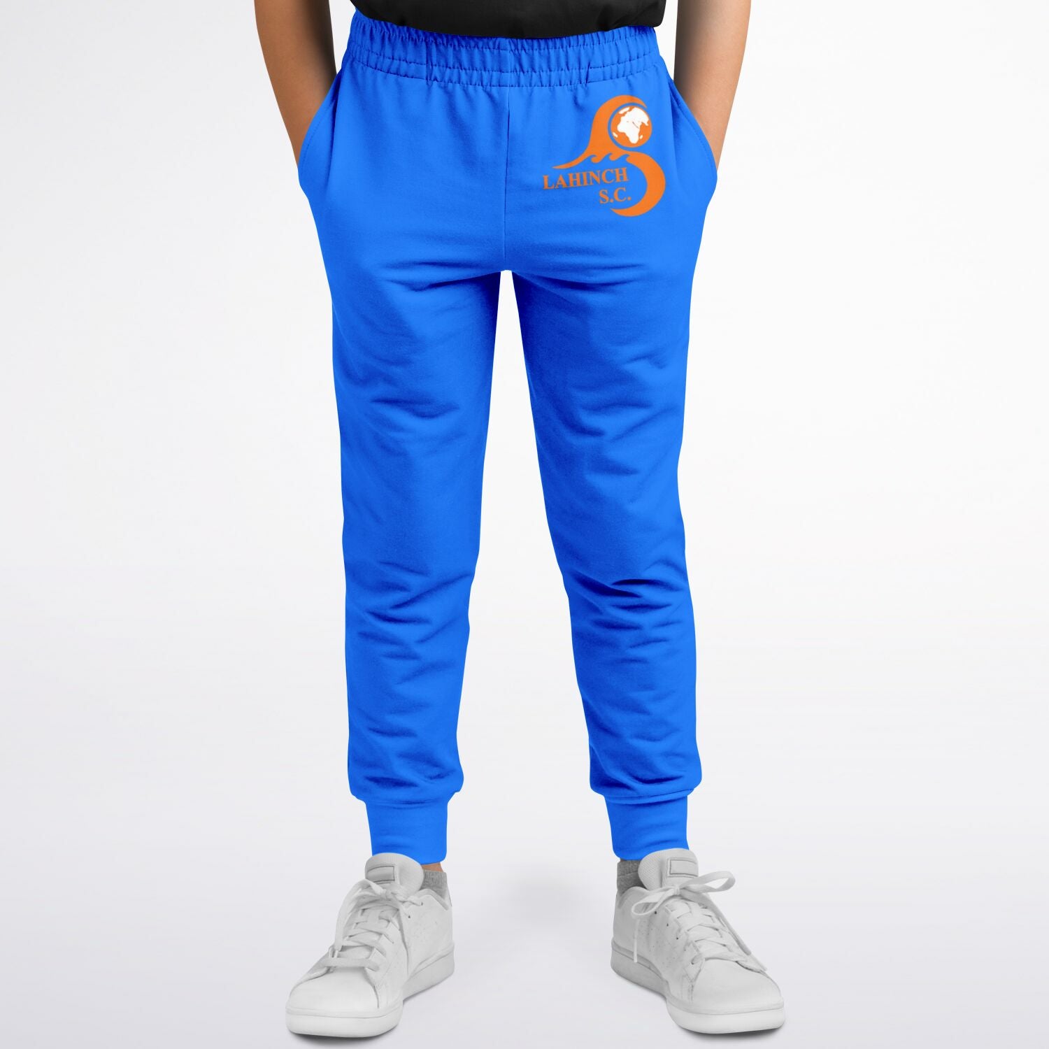 blue joggers