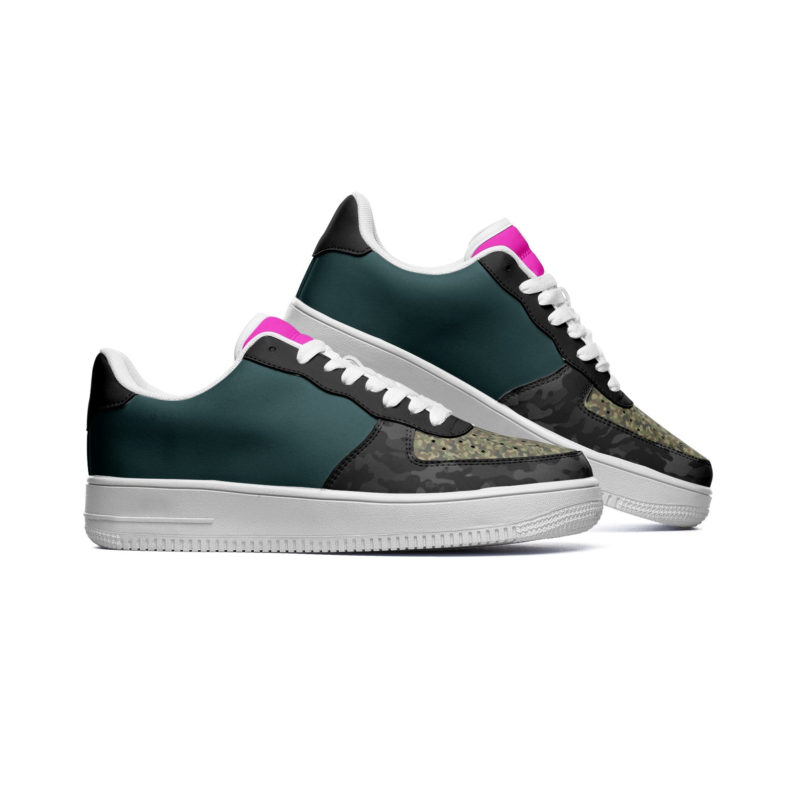 Ladies Low Top Leather Sneakers