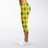 Pink & Yellow Diamonds Capri Leggings