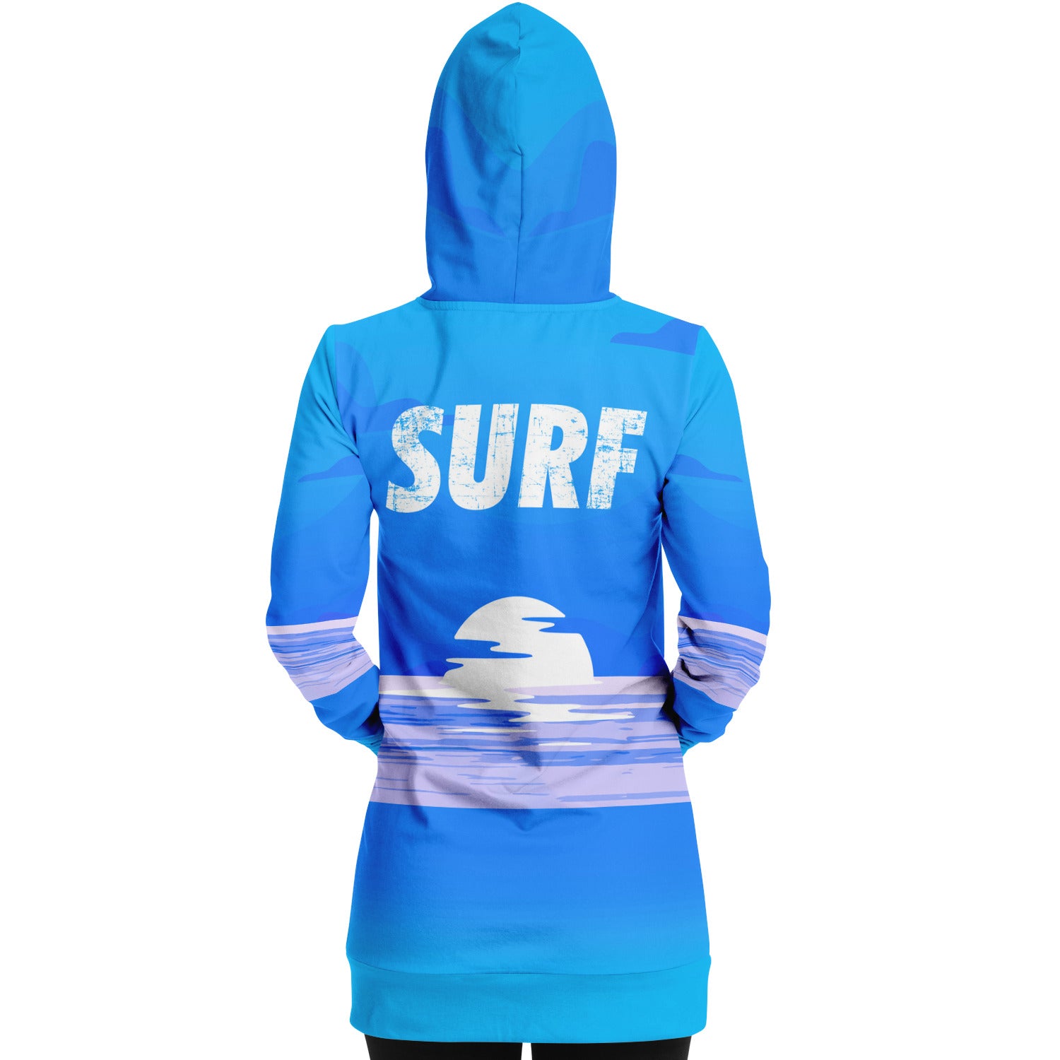 Blue Surf Longline Hoodie