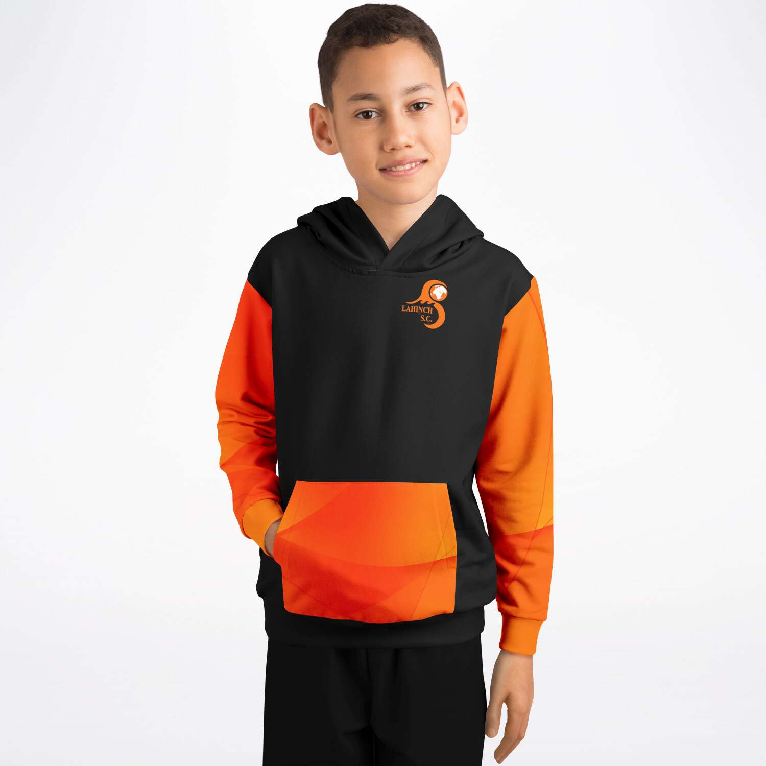 Black & Orange kids hoodie