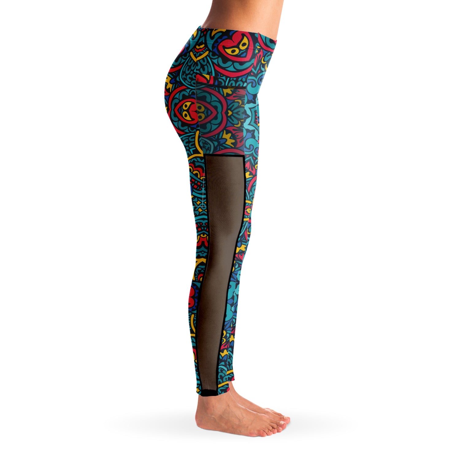 Funky leggings with mesh pocket