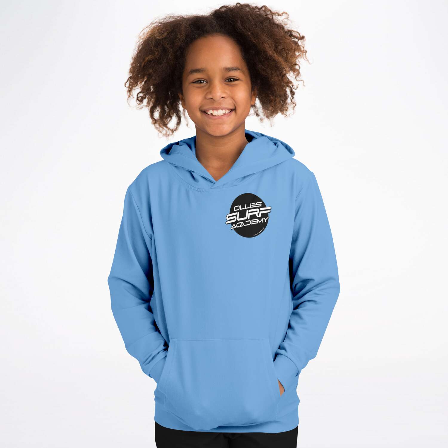 Ollie surf academy Blue Kids Hoodie