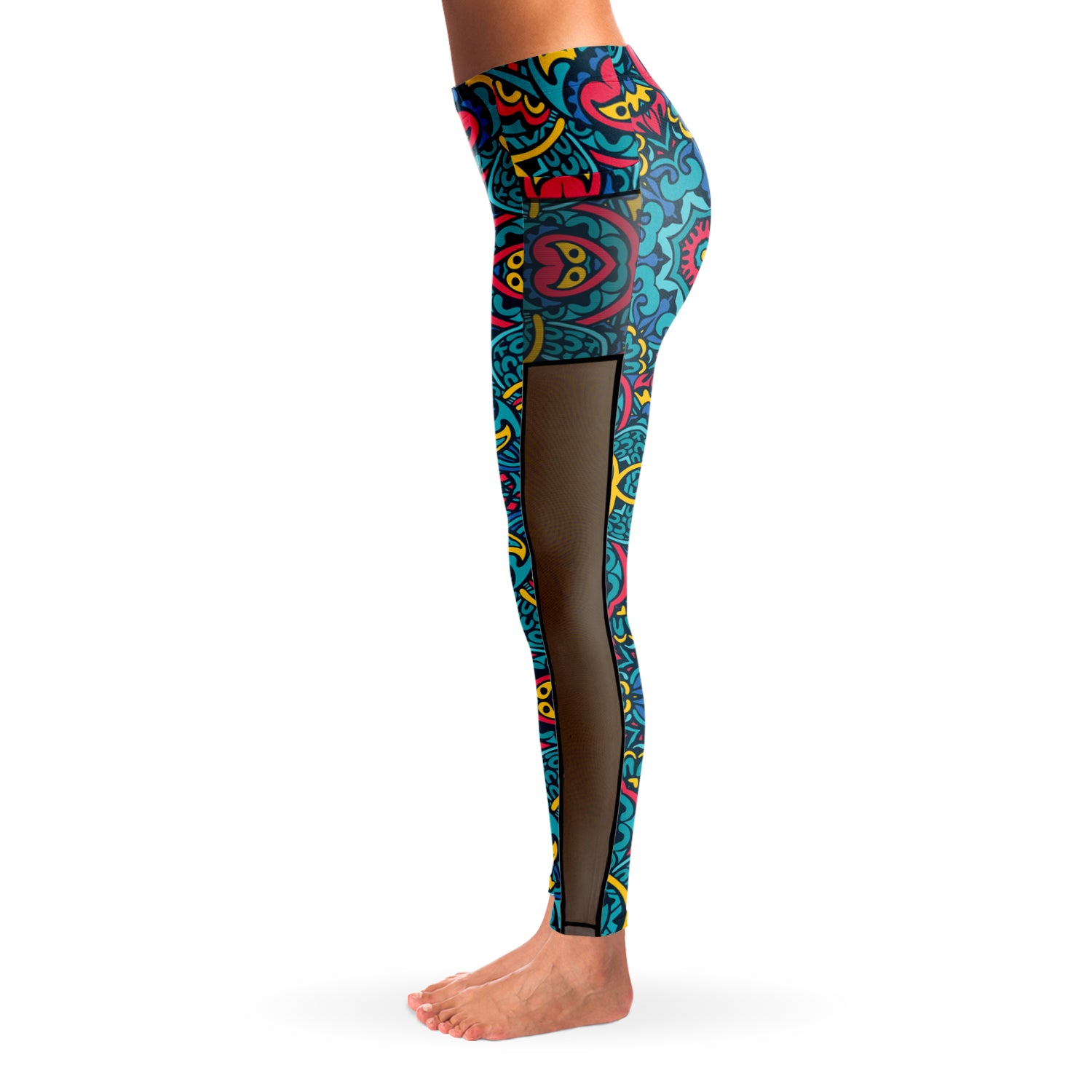 Funky leggings with mesh pocket