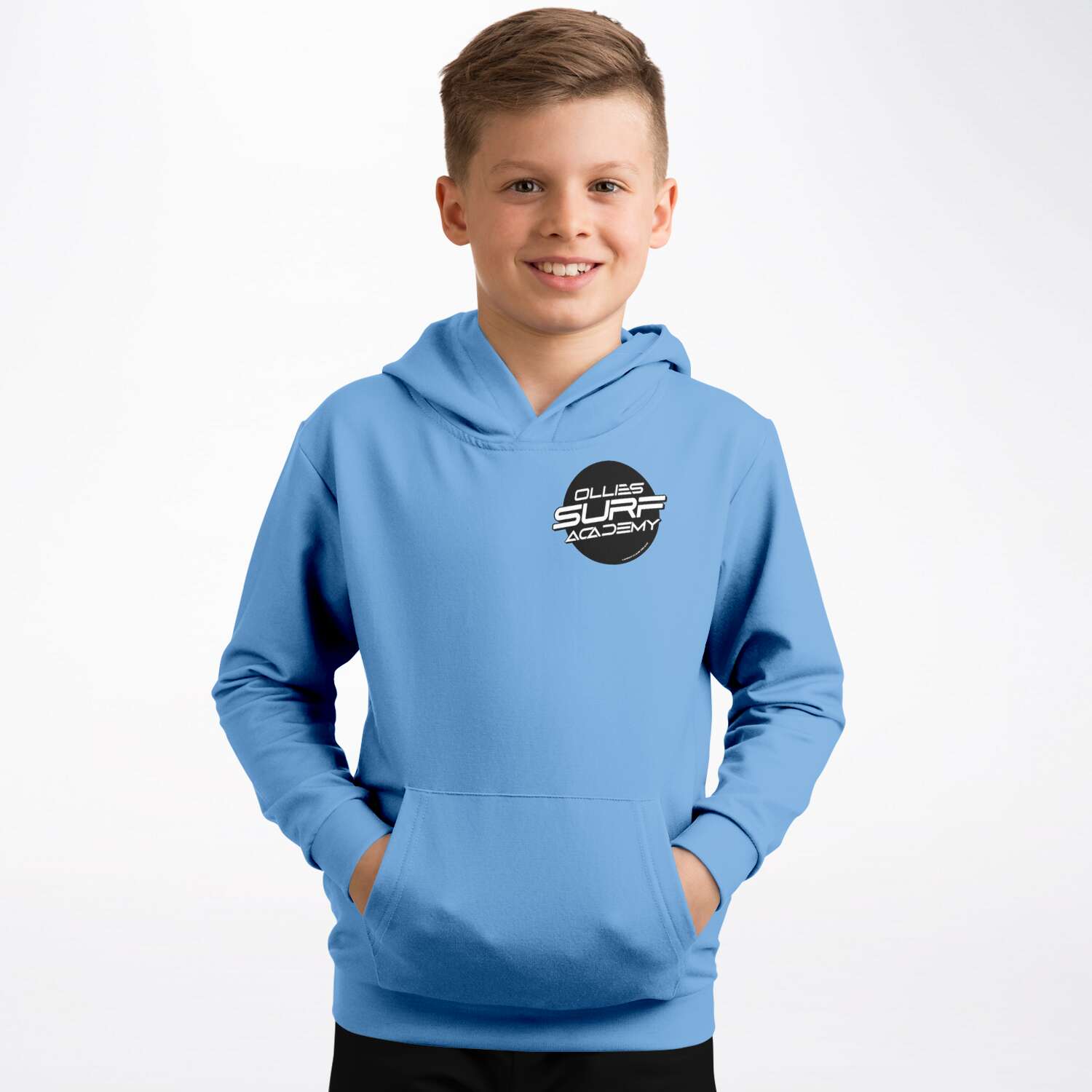 Ollie surf academy Blue Kids Hoodie