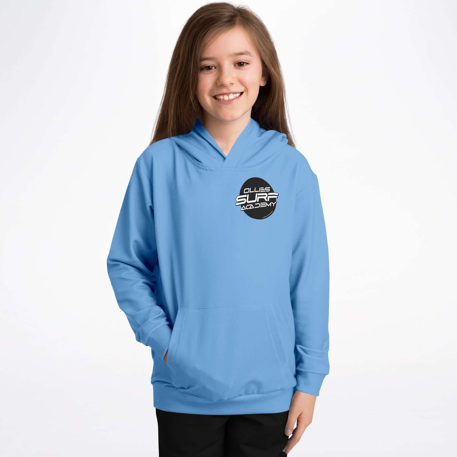 Ollie surf academy Blue Kids Hoodie