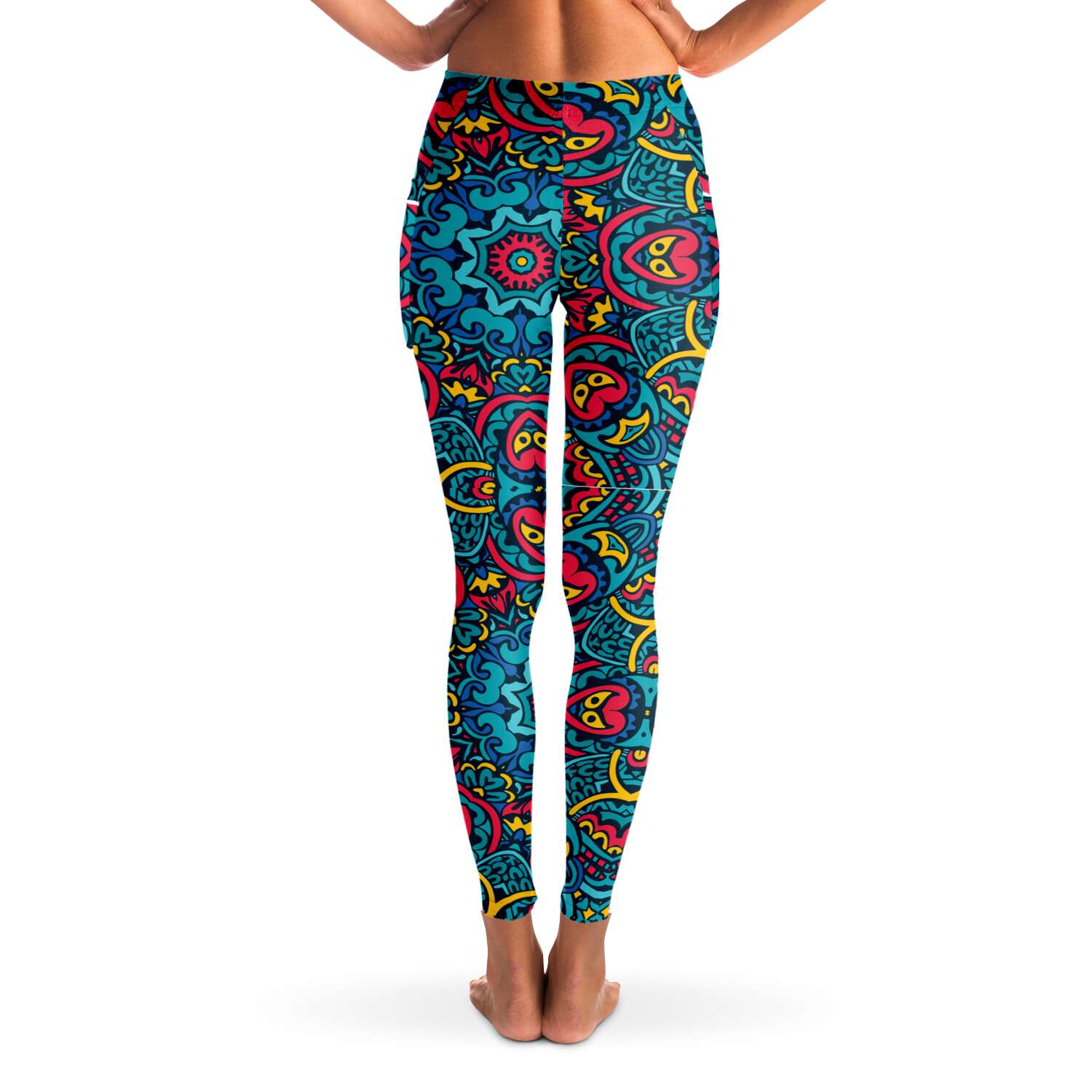 Funky leggings with mesh pocket