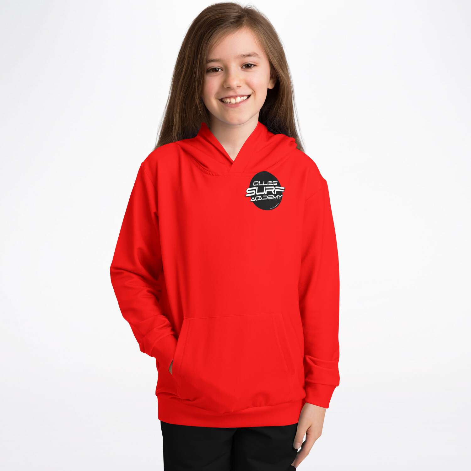 Ollie surf academy Red Kids Hoodie