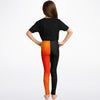 kids leggings black & orange