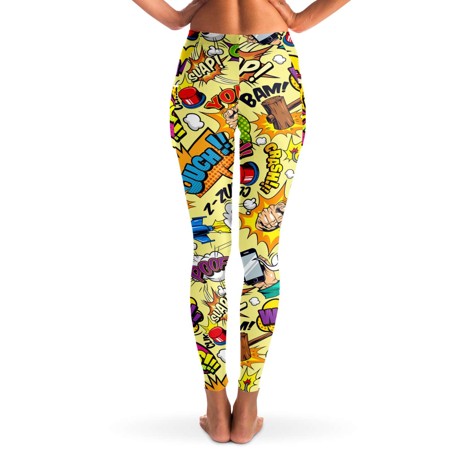 Comic Leggings with mesh pockets