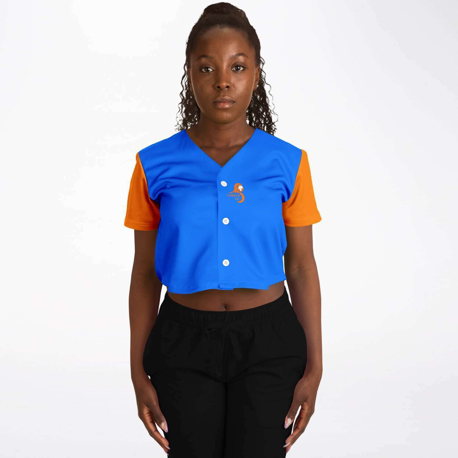 swim club adult cropped baseball jersey