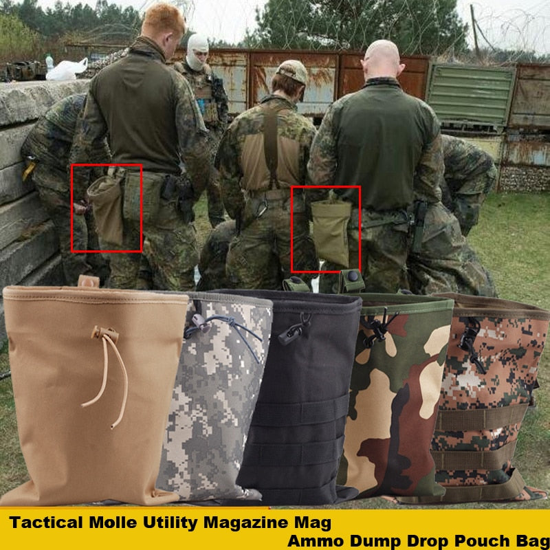 Tactical Molle Utility drop Mag pouch For Airsoft