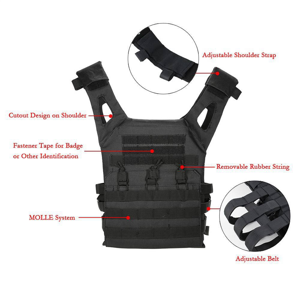 Tactical Body Armor JPC Molle Plate Carrier Vest