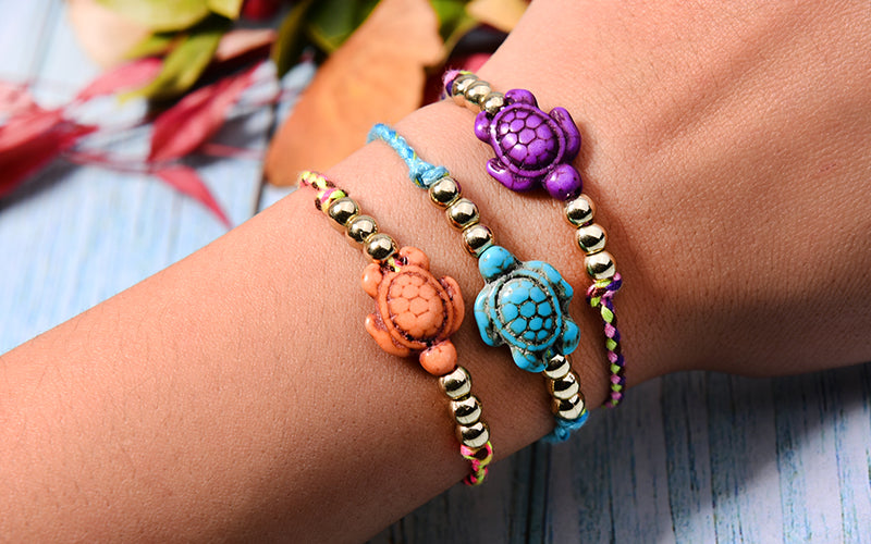 MOON GIRL Turtle Charm Wrap Bracelet