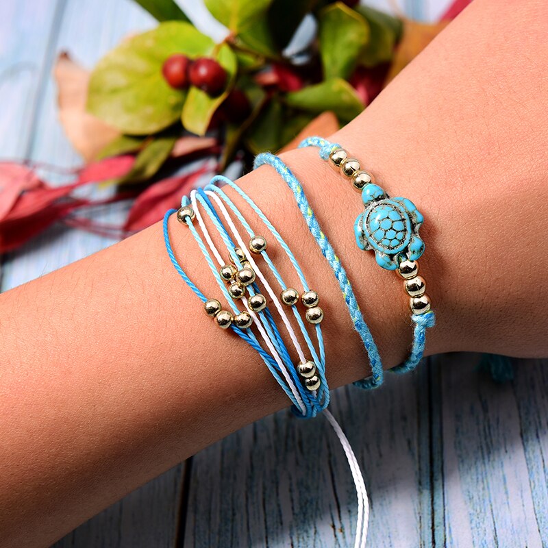 MOON GIRL Turtle Charm Wrap Bracelet