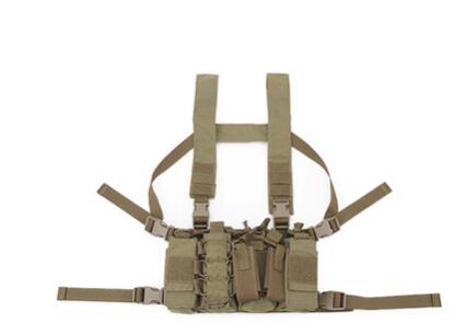 Tactical Chest Rig Bag Radio Harness Front Pouch Holster