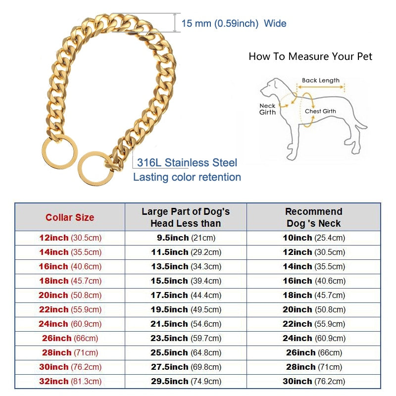 Chishock- Gold Chain Pet Safety Collar