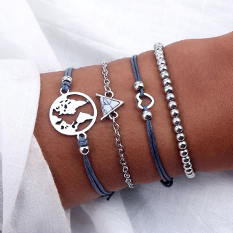 Bohemian Beads Chain Bracelets Bangles for Women