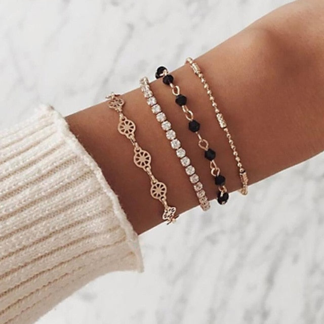 Bohemian Beads Chain Bracelets Bangles for Women