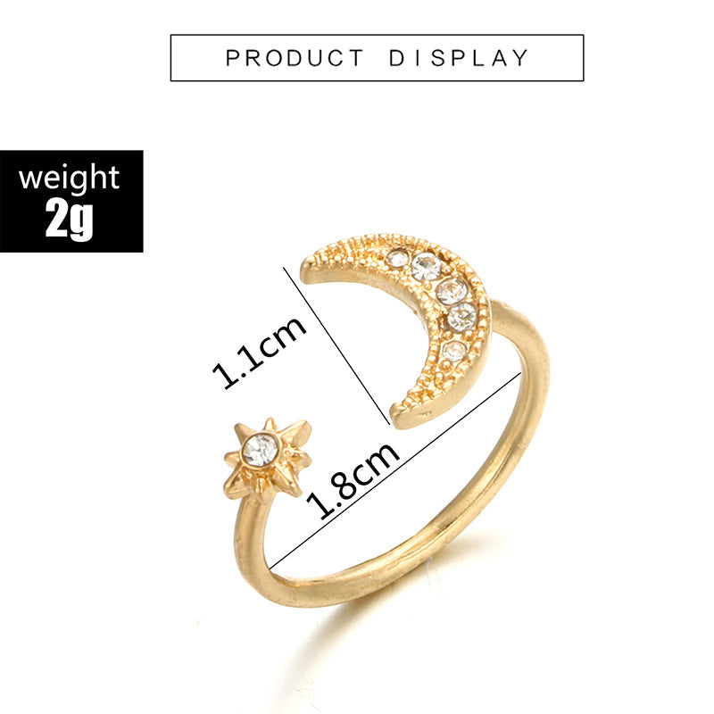 Bohemian Vintage Water Drops Ring Set Women