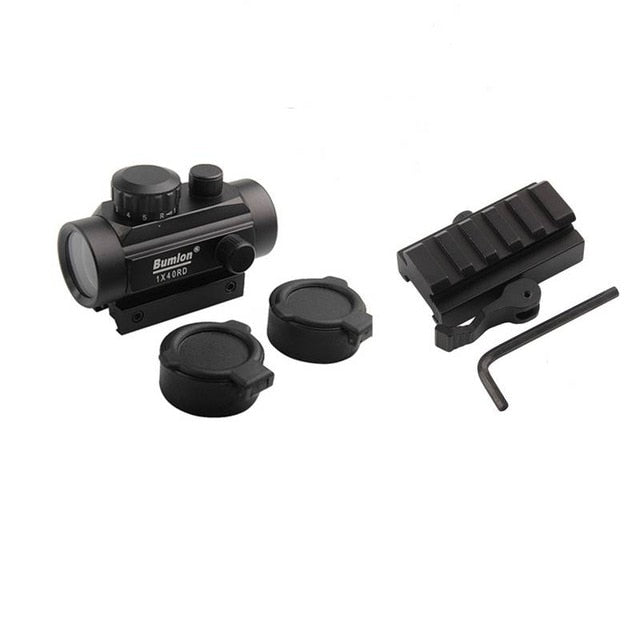 3X Magnifier Scope Compact Tactical Sight Flip + Holographic 1 x 40 Red/Green Dot