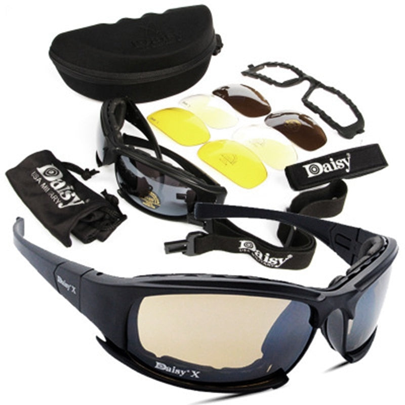 Tactical Polarized Glasses Military Goggles Army Sunglasses with 4 Lens Original Box