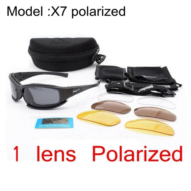 Tactical Polarized Glasses Military Goggles Army Sunglasses with 4 Lens Original Box